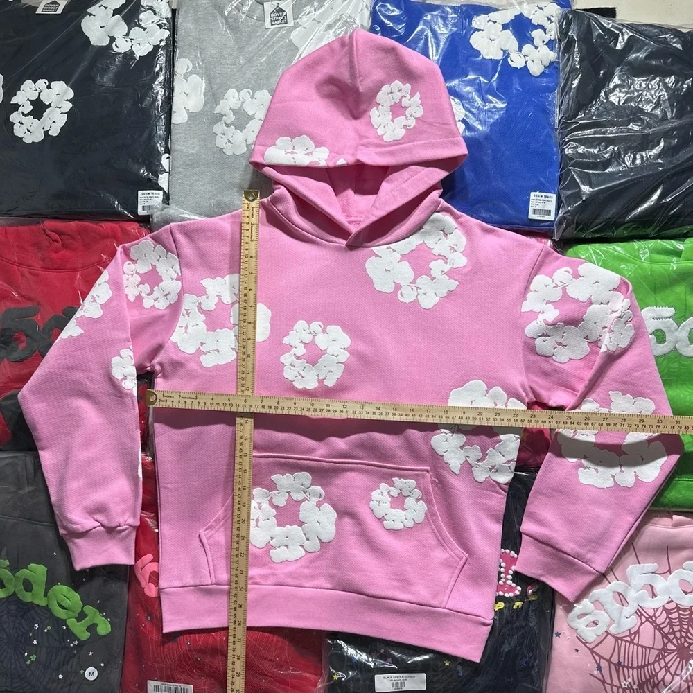 Denim Tears The Cotton Wreath Hoodie ‘Pink’ - Picture 2 of 6